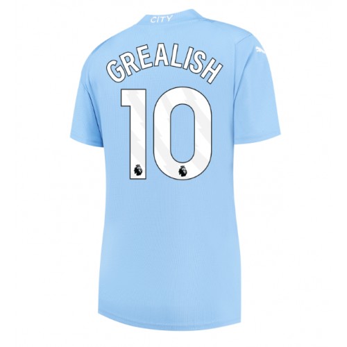 Fotbalové Dres Manchester City Jack Grealish #10 Dámské Domácí 2023-24 Krátký Rukáv